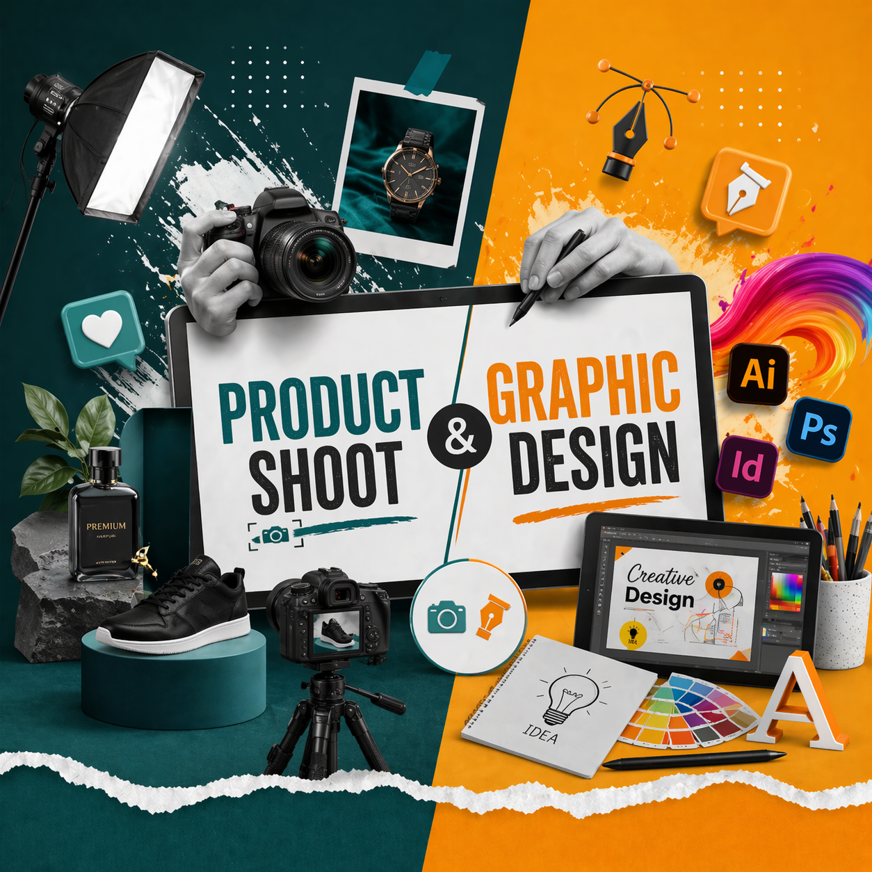 product shoot and graphic design